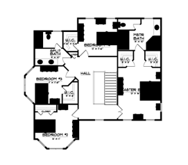 Farmhouse, Victorian House Plan 64417 with 4 Beds, 3 Baths, 2 Car Garage Second Level Plan