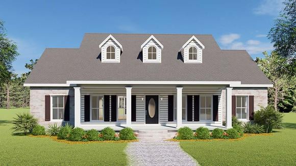 Country, One-Story, Southern House Plan 64501 with 3 Beds, 3 Baths Elevation