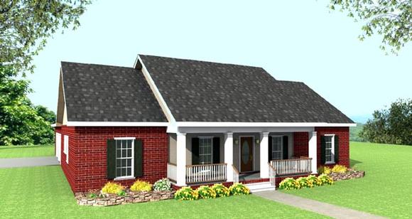 Cabin, Country, Ranch House Plan 64515 with 3 Beds, 3 Baths, 2 Car Garage Elevation