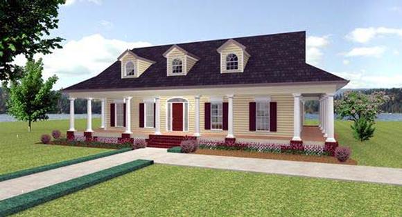 Country House Plan 64535 with 3 Beds, 3 Baths Elevation