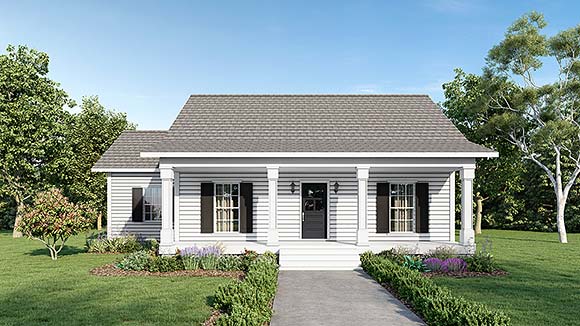 Country House Plan 64575 with 3 Beds, 2 Baths Elevation