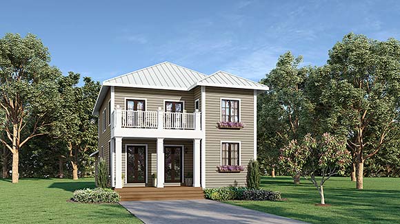 Traditional House Plan 64580 with 4 Beds, 3 Baths, 2 Car Garage Elevation