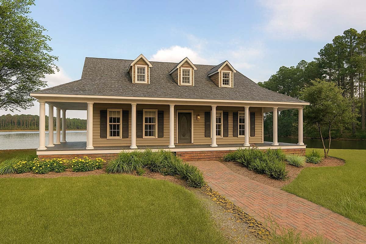 Country Plan with 1717 Sq. Ft., 3 Bedrooms, 2 Bathrooms Elevation