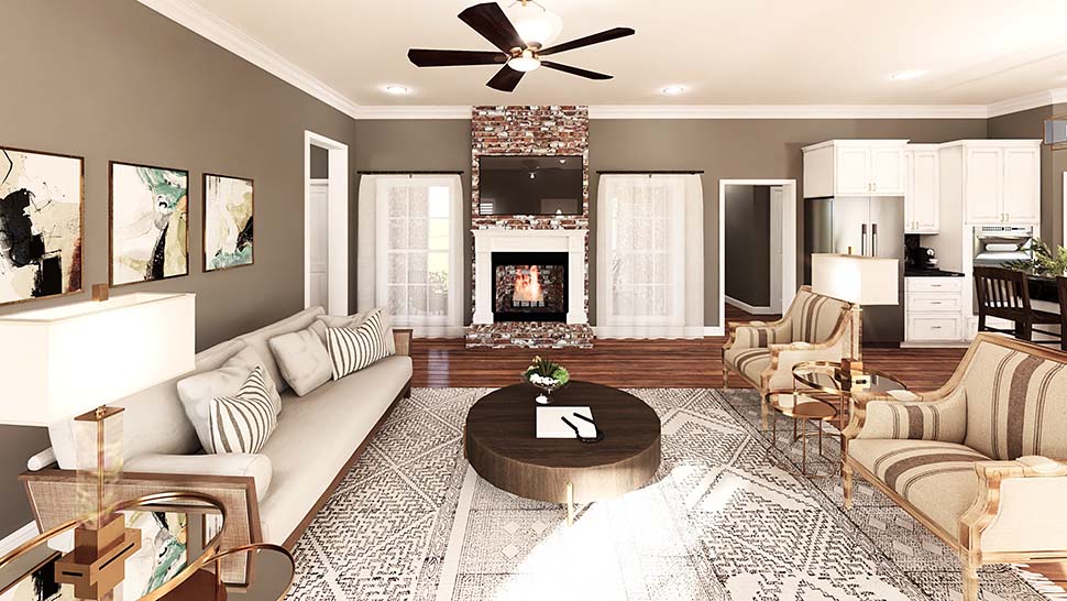 Country Plan with 1717 Sq. Ft., 3 Bedrooms, 2 Bathrooms Picture 5