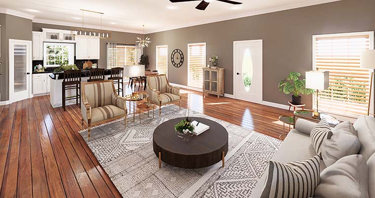 Country Plan with 1717 Sq. Ft., 3 Bedrooms, 2 Bathrooms Picture 6