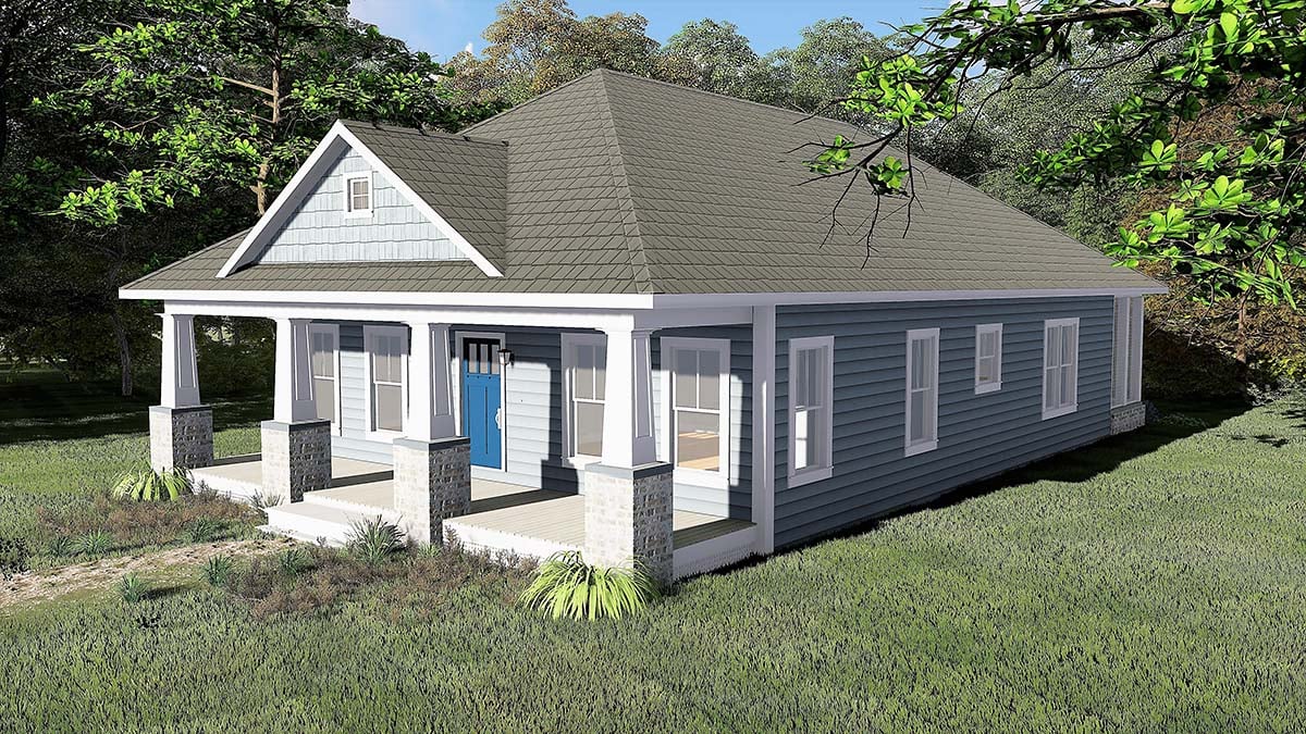 Bungalow, Cottage, Craftsman Plan with 1587 Sq. Ft., 3 Bedrooms, 2 Bathrooms Picture 2