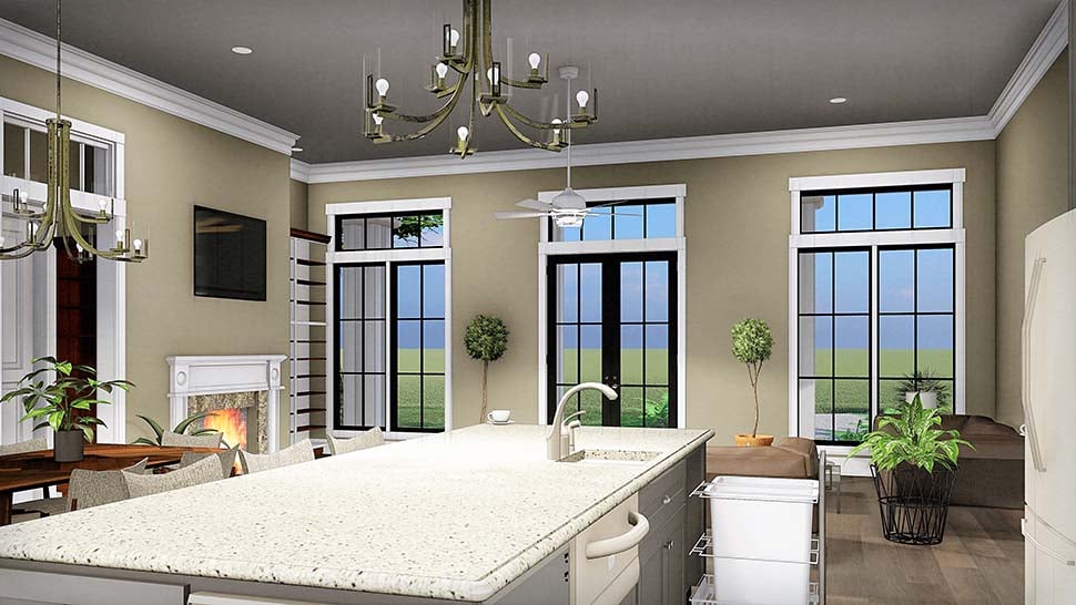 Colonial, Country, Southern Plan with 2160 Sq. Ft., 3 Bedrooms, 2 Bathrooms, 2 Car Garage Picture 4