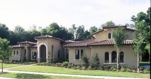 Italian, Mediterranean House Plan 64710 with 3 Beds, 5 Baths, 3 Car Garage Elevation