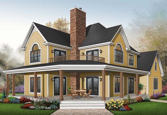 Country House Plan 64827 with 3 Beds, 3 Baths, 2 Car Garage Elevation