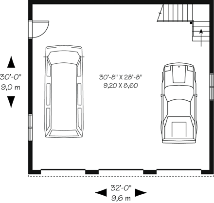 Craftsman 3 Car Garage Plan 64843 First Level Plan