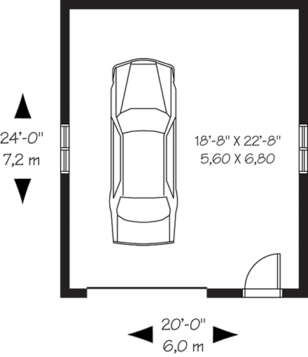 Traditional 1 Car Garage Plan 64872 First Level Plan