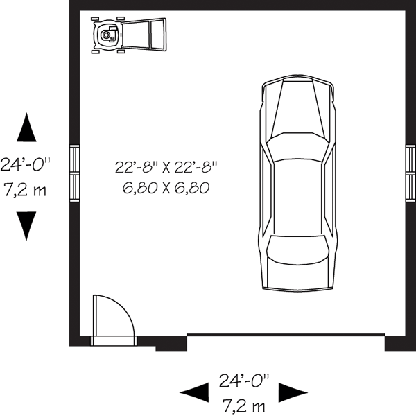 Craftsman, Traditional 2 Car Garage Plan 64873 Level One