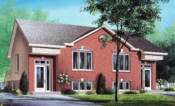 Contemporary Multi-Family Plan 64904 with 6 Beds, 4 Baths Elevation