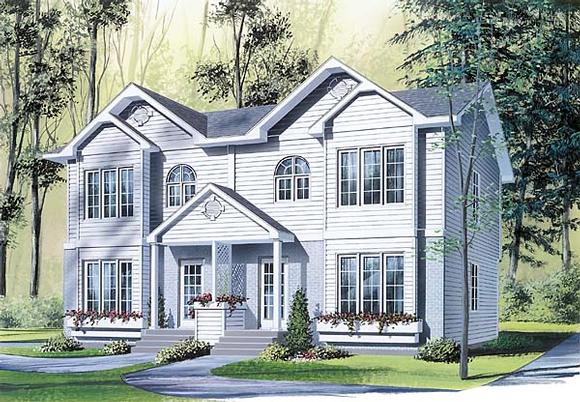 Multi-Family Plan 64951 with 6 Beds, 4 Baths Elevation