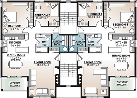 Victorian Multi-Family Plan 64952 with 16 Beds, 8 Baths Third Level Plan