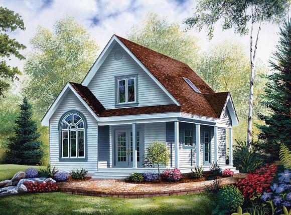 Cabin, Country House Plan 64983 with 2 Beds, 2 Baths Elevation
