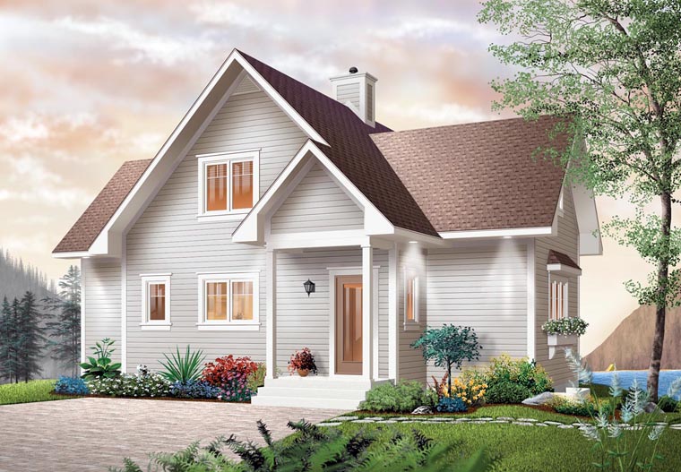 Bungalow, Coastal, Country, Craftsman House Plan 65001 with 2 Beds, 2 Baths Elevation