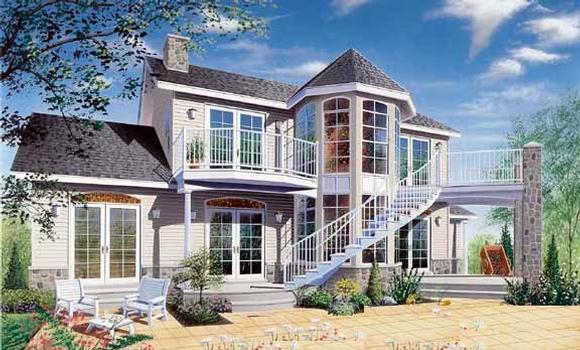 Country, Traditional, Victorian House Plan 65012 with 3 Beds, 3 Baths Elevation