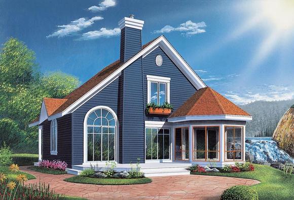 Bungalow, Contemporary, Victorian House Plan 65015 with 3 Beds, 2 Baths Elevation