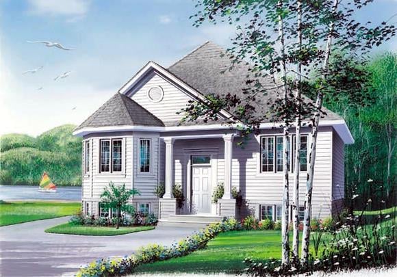 Cabin, Country, Narrow Lot, One-Story, Ranch, Victorian House Plan 65054 with 2 Beds, 1 Baths Elevation