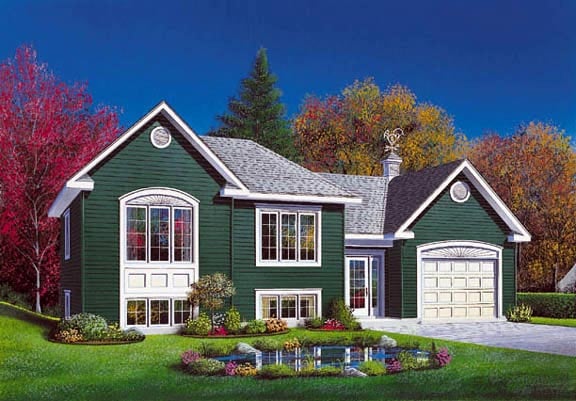 One-Story, Traditional House Plan 65070 with 2 Beds, 1 Baths, 1 Car Garage Elevation