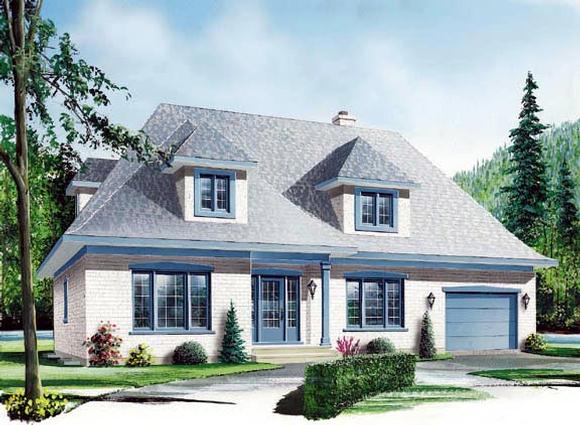 Victorian House Plan 65099 with 3 Beds, 3 Baths, 2 Car Garage Elevation