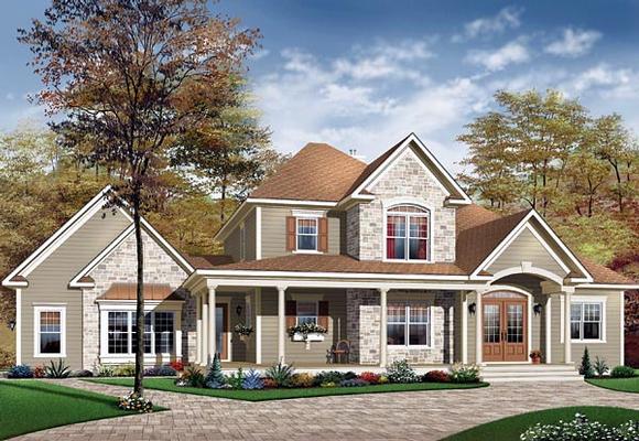 Traditional House Plan 65111 with 3 Beds, 3 Baths, 3 Car Garage Elevation