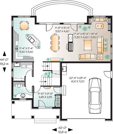 Victorian House Plan 65112 with 4 Beds, 4 Baths, 2 Car Garage First Level Plan
