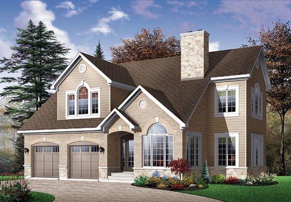 Traditional House Plan 65113 with 4 Beds, 4 Baths, 2 Car Garage Elevation