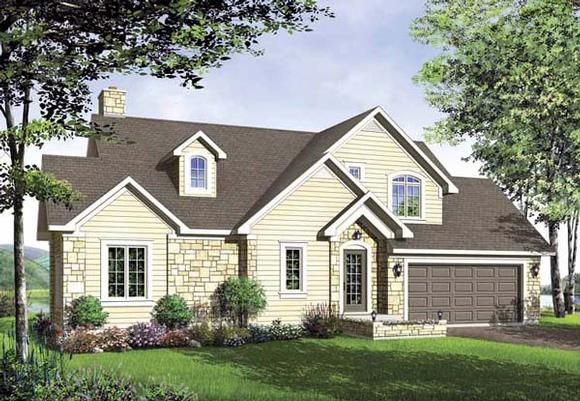 Traditional House Plan 65125 with 4 Beds, 2 Baths, 2 Car Garage Elevation