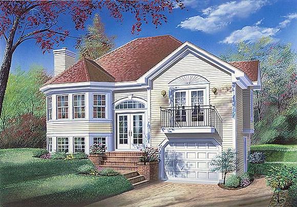 Victorian House Plan 65156 with 2 Beds, 1 Baths, 1 Car Garage Elevation