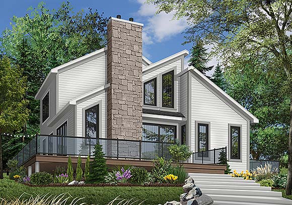 Contemporary, Craftsman House Plan 65195 with 3 Beds, 2 Baths Elevation