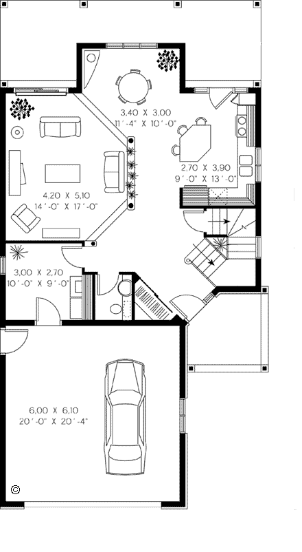 Country, Traditional House Plan 65228 with 3 Beds, 5 Baths, 2 Car Garage First Level Plan
