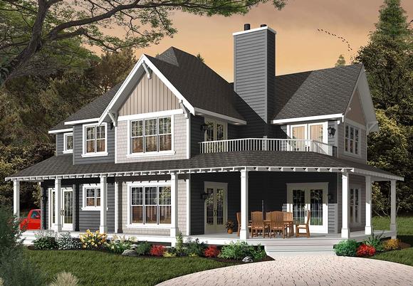 Country, Craftsman, Farmhouse House Plan 65231 with 3 Beds, 3 Baths, 2 Car Garage Elevation