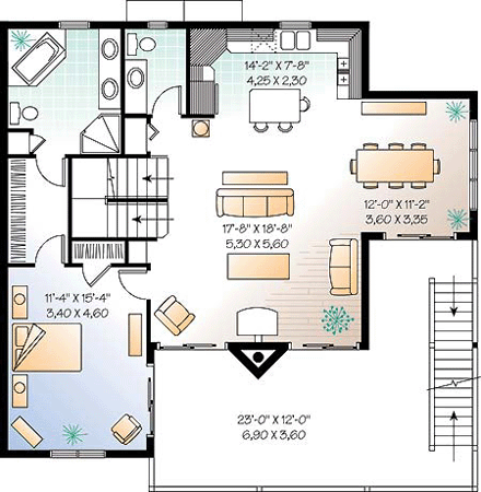 Coastal House Plan 65235 with 5 Beds, 4 Baths Second Level Plan