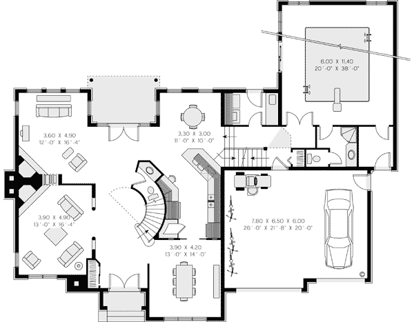 House Plan 65239 - Traditional Style with 2984 Sq Ft, 4 Bed, 3 Ba