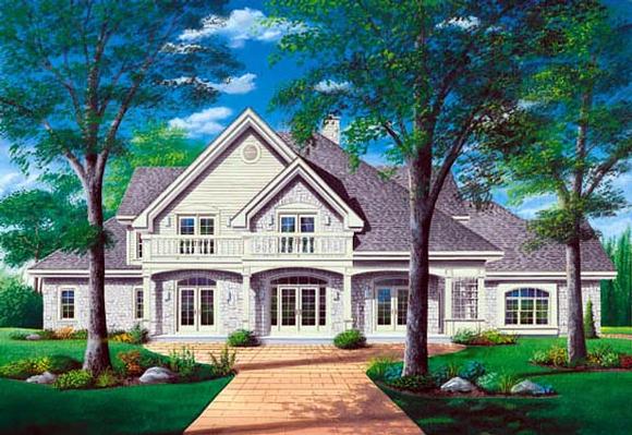 European, Traditional House Plan 65240 with 5 Beds, 4 Baths Elevation