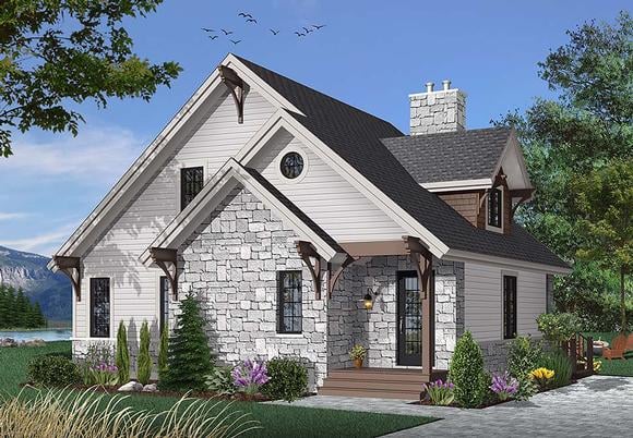 Bungalow, Cottage, Country, Craftsman House Plan 65246 with 3 Beds, 2 Baths Elevation