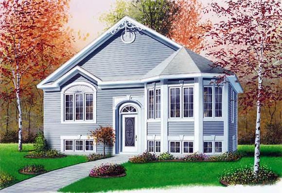 Victorian House Plan 65264 with 2 Beds, 1 Baths Elevation