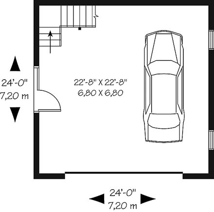 2 Car Garage Plan 65335 First Level Plan