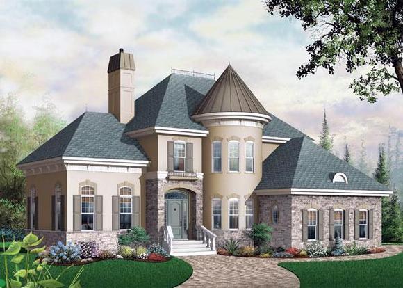 Victorian House Plan 65354 with 3 Beds, 3 Baths, 2 Car Garage Elevation