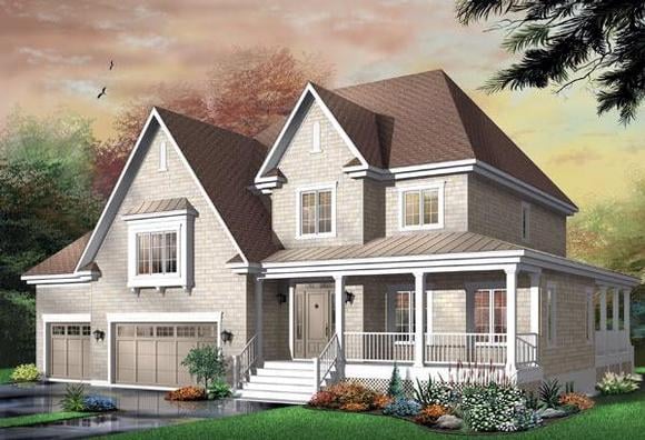 Country House Plan 65355 with 3 Beds, 3 Baths, 3 Car Garage Elevation