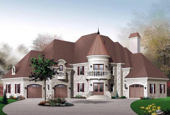 Victorian House Plan 65361 with 3 Beds, 3 Baths, 2 Car Garage Elevation