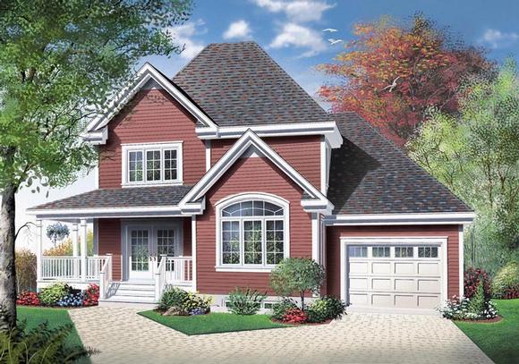 Country House Plan 65418 with 3 Beds, 2 Baths, 1 Car Garage Elevation