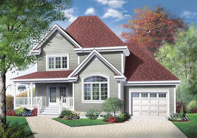 Country Plan with 1432 Sq. Ft., 3 Bedrooms, 2 Bathrooms, 1 Car Garage Picture 10