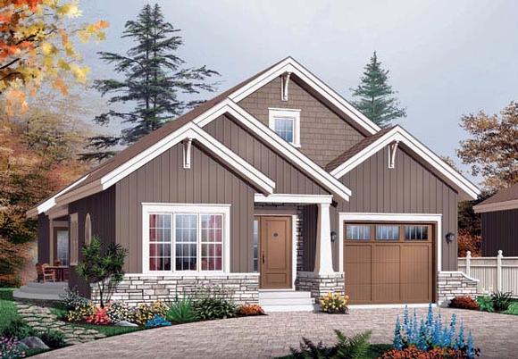 Bungalow, Country, Craftsman House Plan 65435 with 3 Beds, 2 Baths Elevation