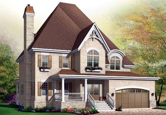 Country, European House Plan 65442 with 5 Beds, 4 Baths, 2 Car Garage Elevation
