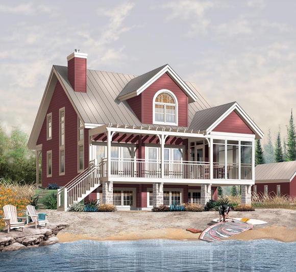 Country House Plan 65445 with 3 Beds, 2 Baths Elevation