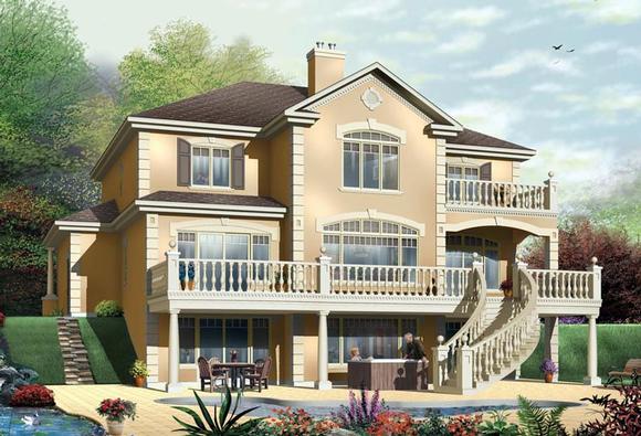 Coastal, Florida, Traditional House Plan 65472 with 4 Beds, 4 Baths, 2 Car Garage Elevation
