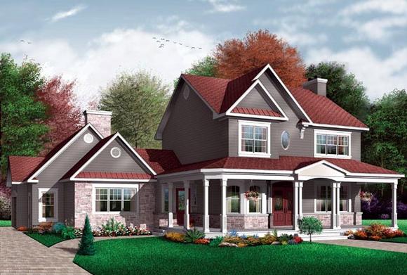 Country House Plan 65476 with 3 Beds, 3 Baths, 3 Car Garage Elevation